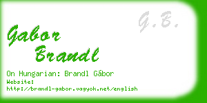 gabor brandl business card